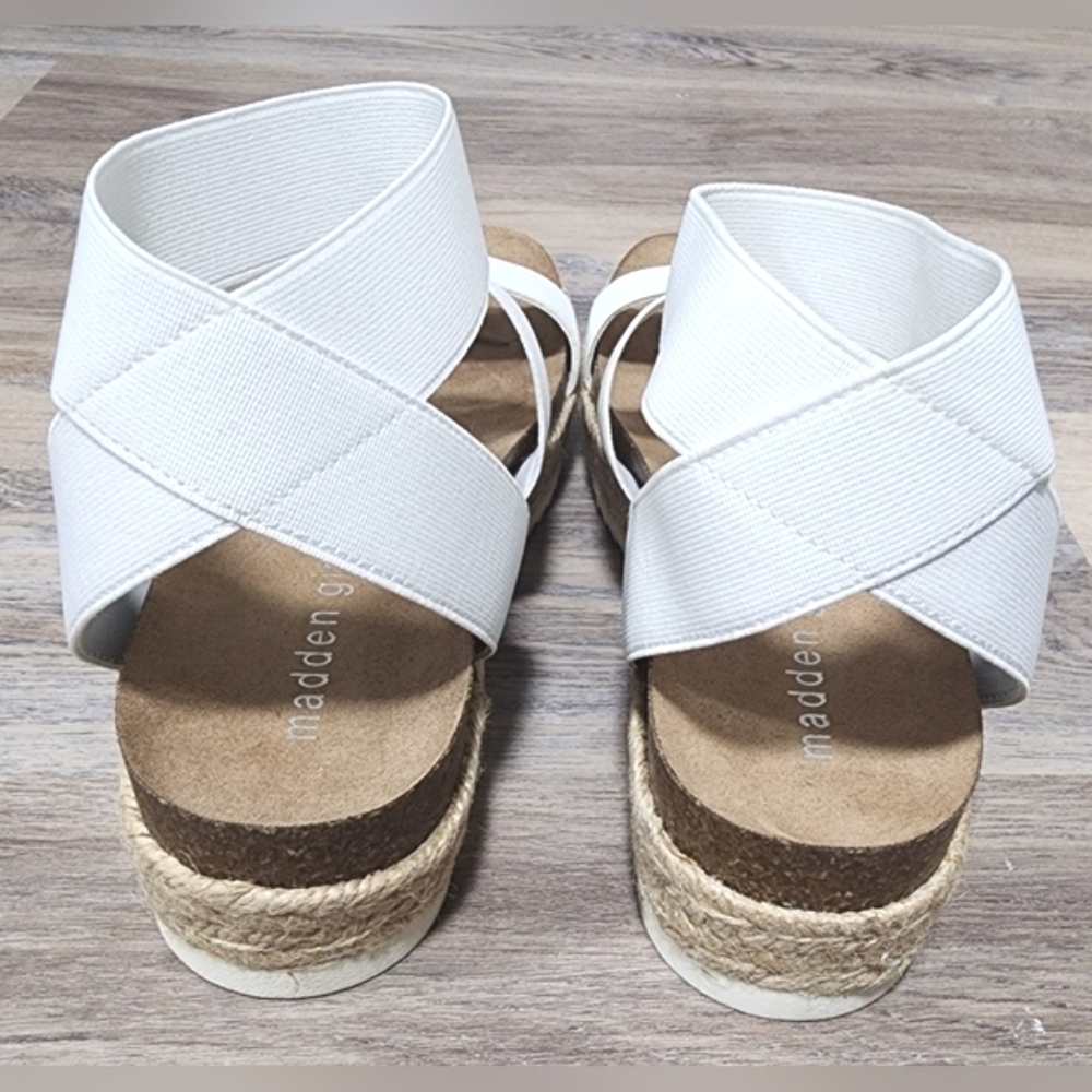 Madden Girl Women's Carly Espadrille Wedge Sandal White Size 7 - New in Box - Picture 5 of 11